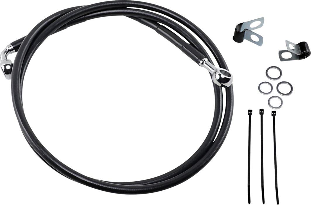 Brake Line - Front - Black - +8"