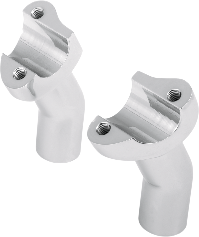 Forged Aluminum Handlebar Risers - Pullback - 3-1/2" - Chrome