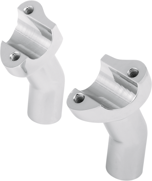 Forged Aluminum Handlebar Risers - Pullback - 3-1/2" - Chrome