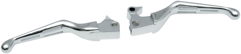 Slotted Wide Blade Lever Set - Chrome