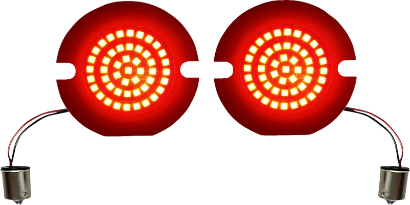Turn Signal Insert - LED - Red - Flat