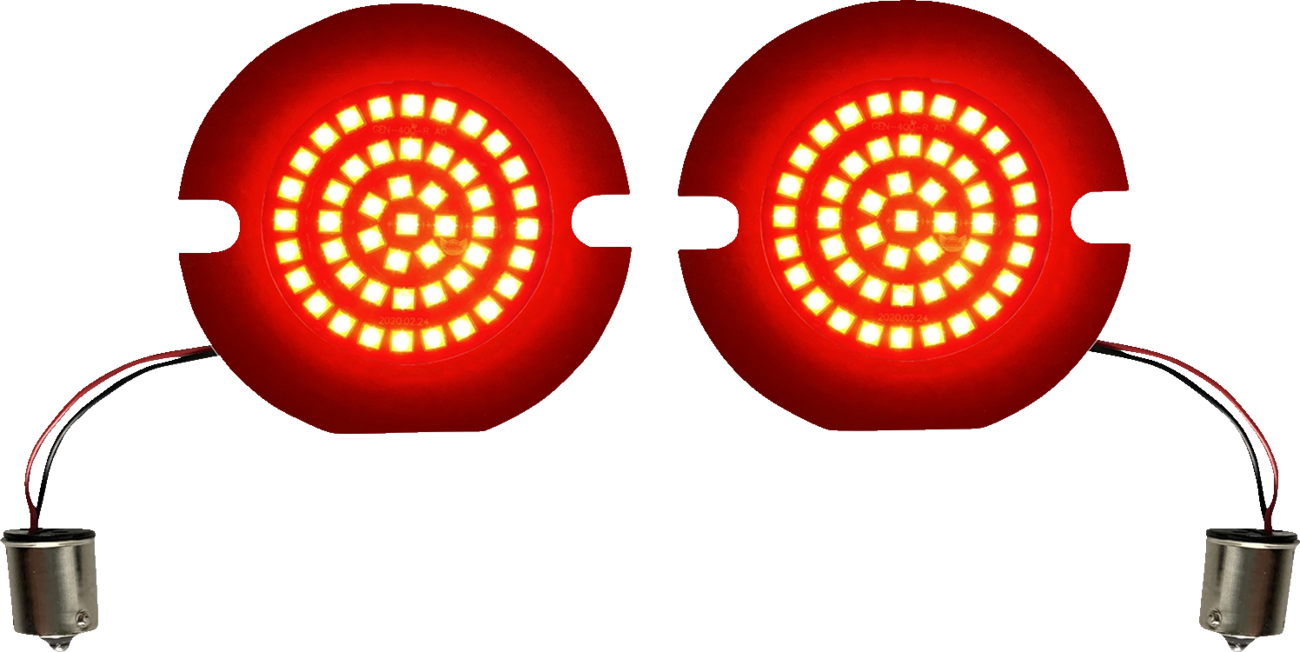 Turn Signal Insert - LED - Red - Flat
