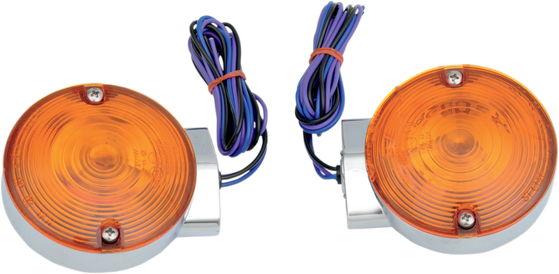 Turn Signal Light Kit - Chrome - Front FLT