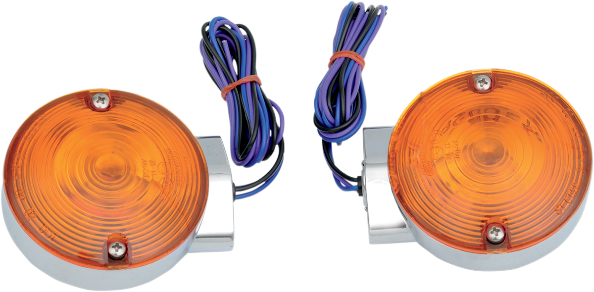 Turn Signal Light Kit - Chrome - Front FLT