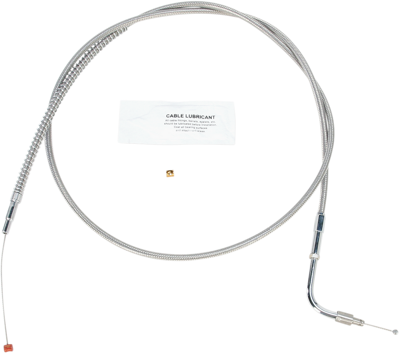 Stainless Steel Idle Cable - +8" - '96-'01 Touring
