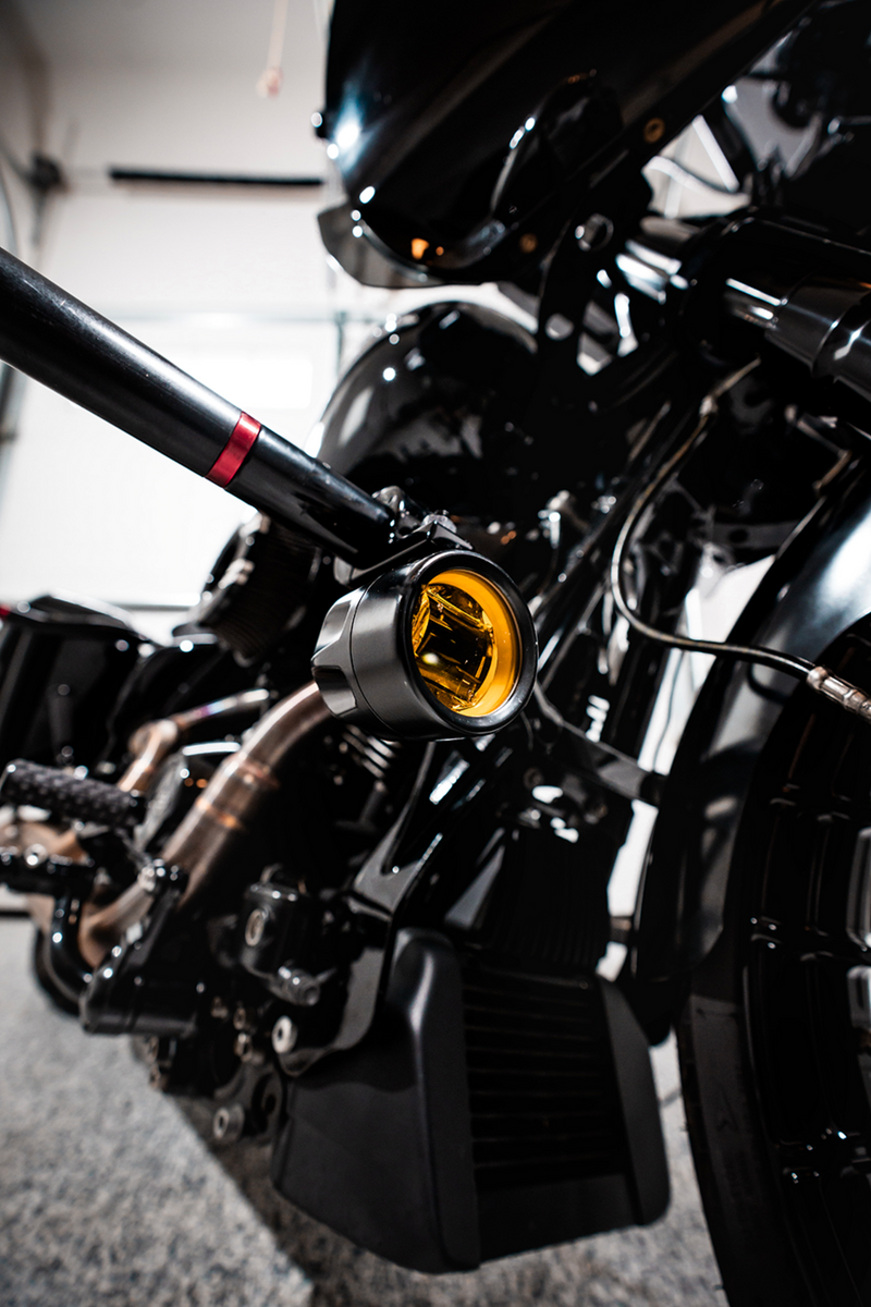 Fog Light - Black - Yellow Lens - Universal