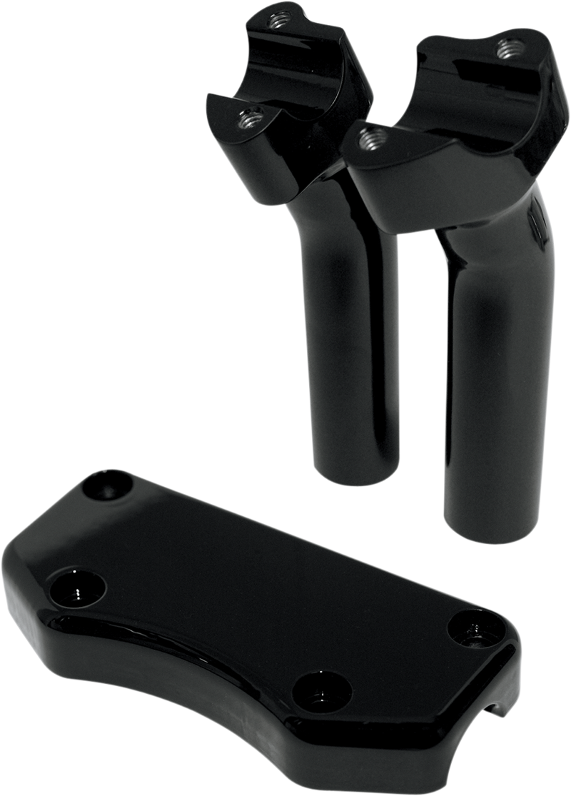 Handlebar Riser & Top Clamp Kit - 5-1/2" - Buffalo - Black