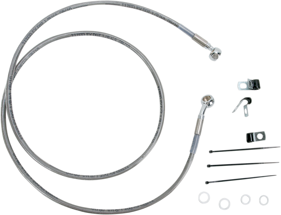 Brake Line - Front - +8" - Stainless Steel