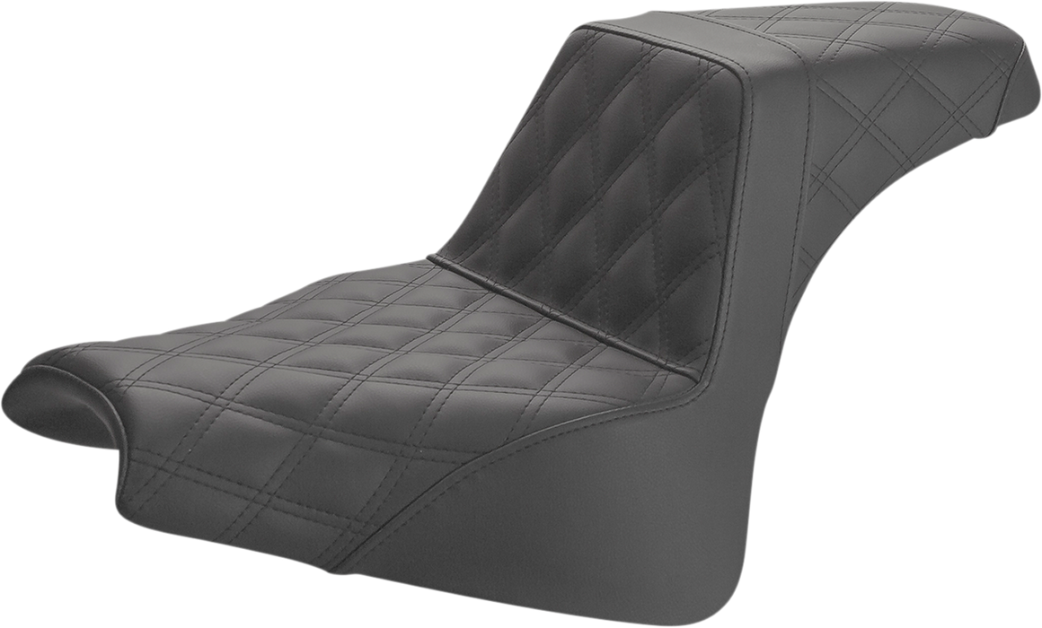 Step-Up Seat - Full Lattice Stitch - Black