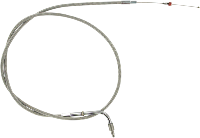Stainless Steel Idle Cable - +6" - '96-'00 Softail