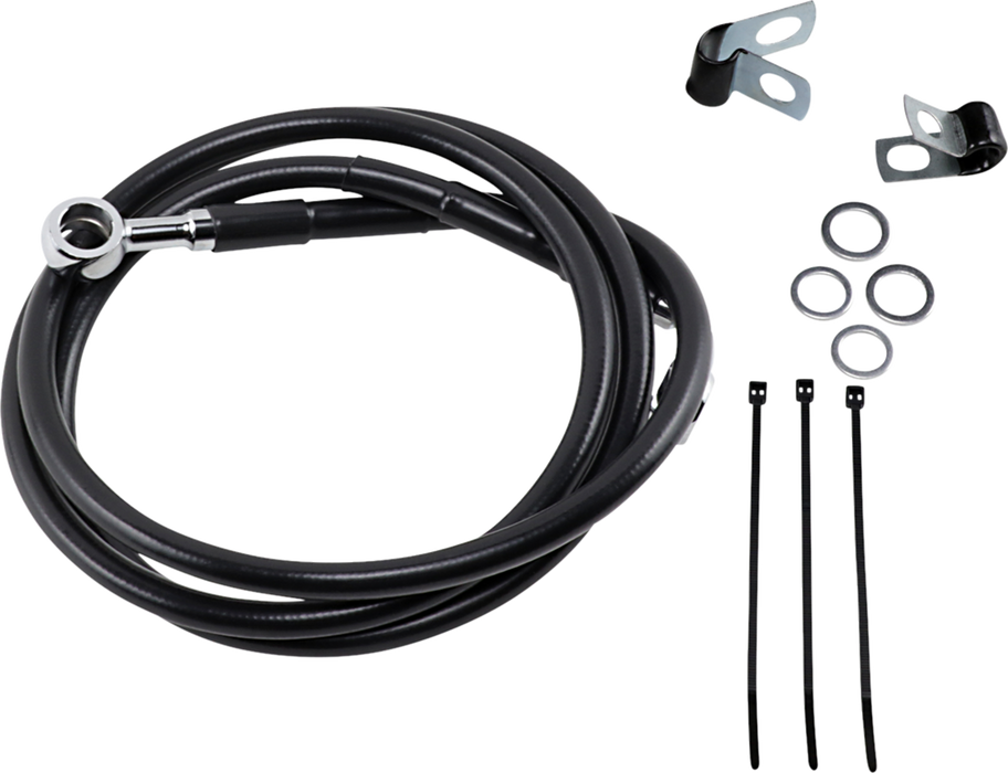 Brake Line - Front - Black - +4"