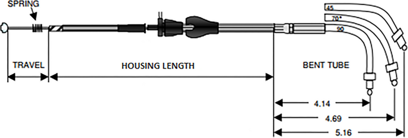 Stainless Braided Idle Cable - Cruise - 38-7/8"