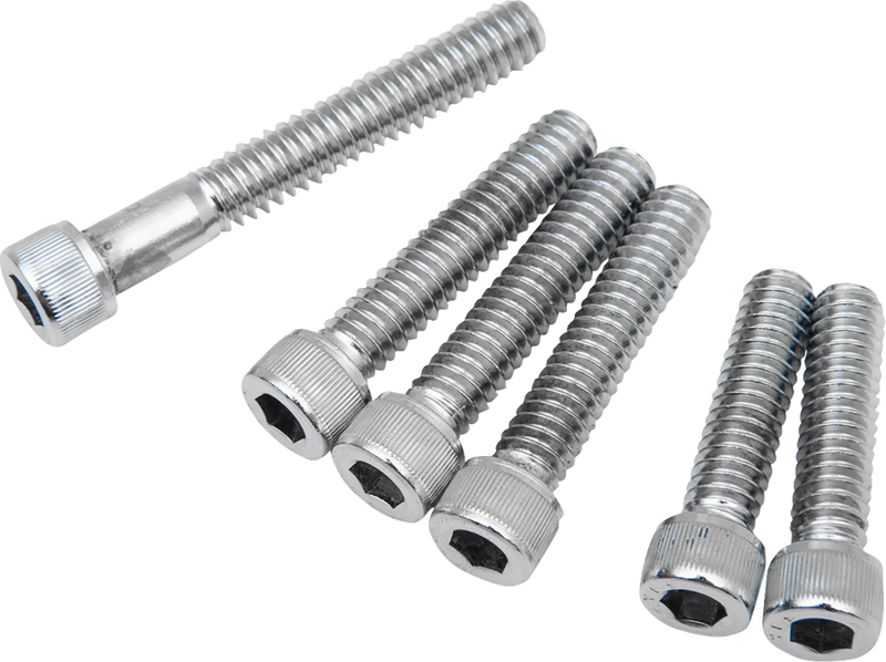 Bolt Kit - Cam Cover - Knurled - Chrome - '70-'84 Harley-Davidson