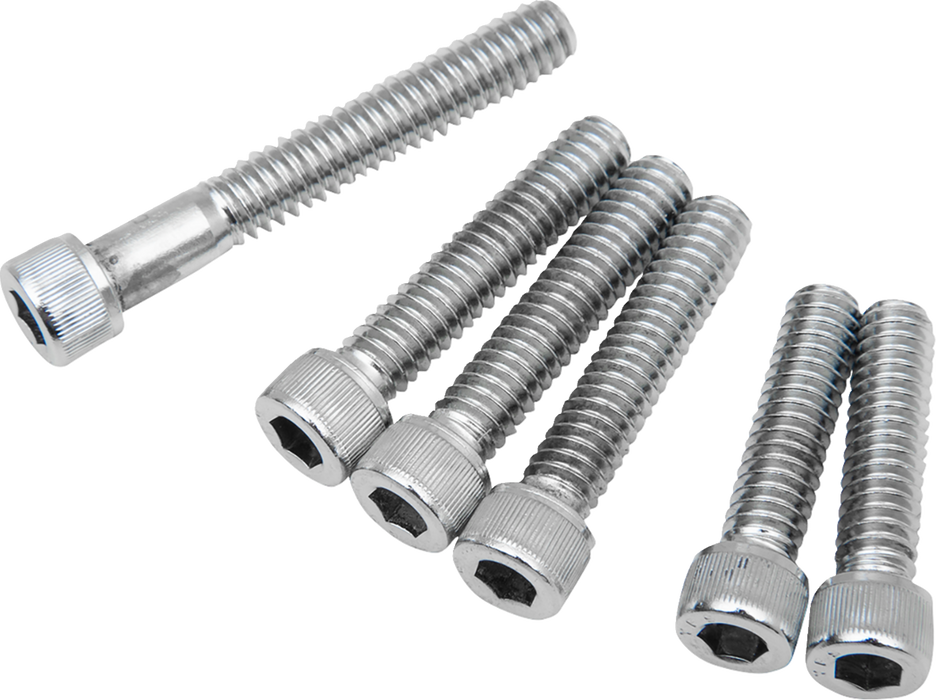 Bolt Kit - Cam Cover - Knurled - Chrome - '70-'84 Harley-Davidson