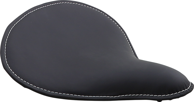 Spring Solo Seat - Large - Low-Profile - Black w/ White Perimeter Stitch