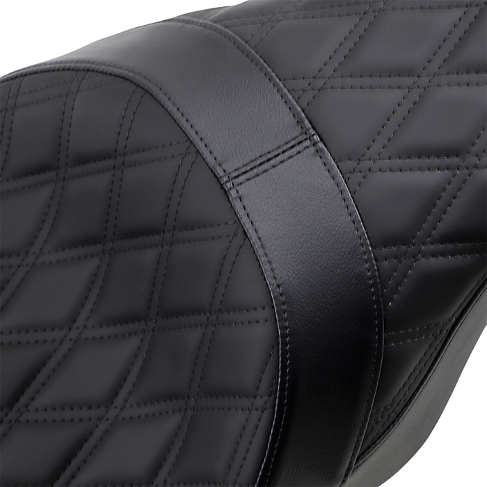 Forward Positioned Predator 2-Up Seat - Double Diamond - Black Stitching - FL '08-'23