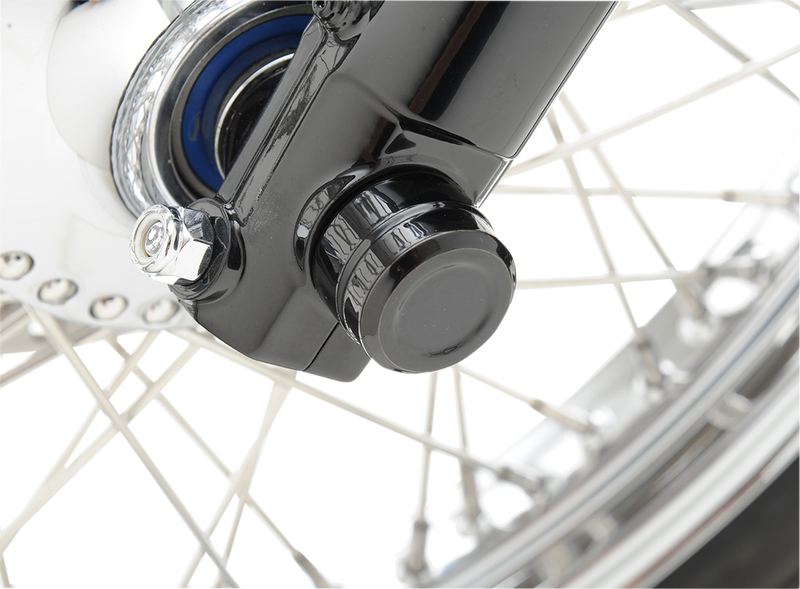 Axle Caps - Front - Black - Pair