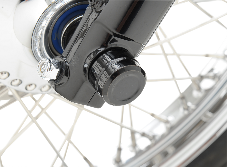 Axle Caps - Front - Black - Pair