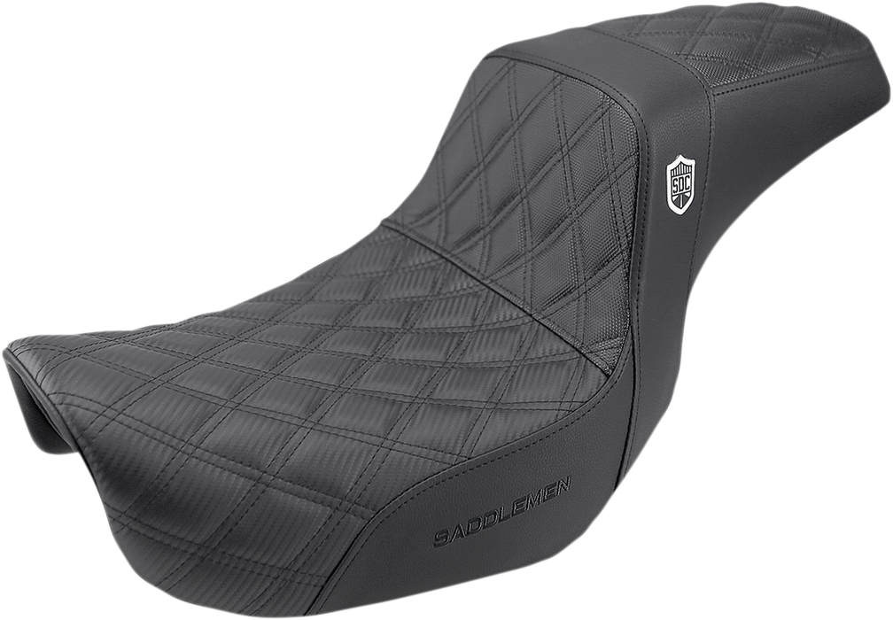 Pro Series SDC Performance Seat - w/o Backrest - Lattice Stitch/Lumbar Gripper - FLD/FXD '06-'17