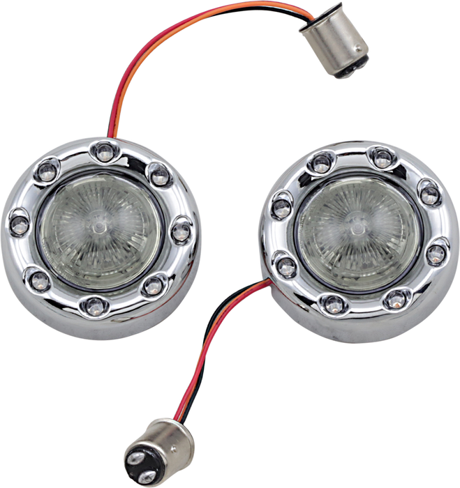 Bullet Turn Signal 1157 - Chrome - Smoke Lens