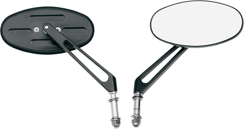 Mirror - Stealth II - Side View - Oval - Black