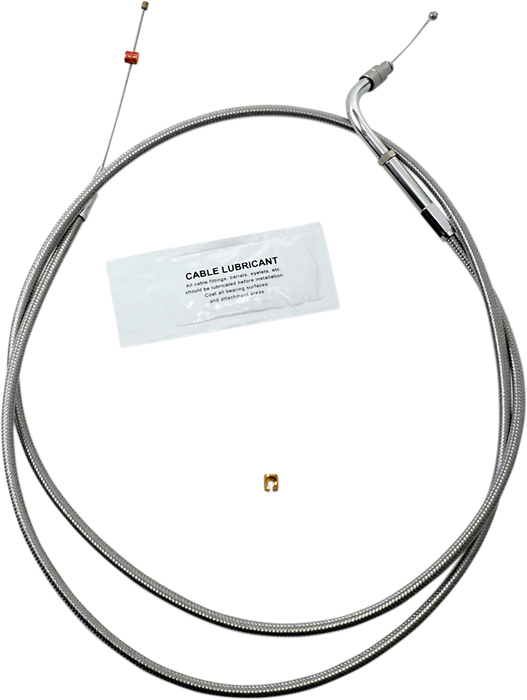 Stainless Steel Throttle Cable - +10" - '02-'07 FLH