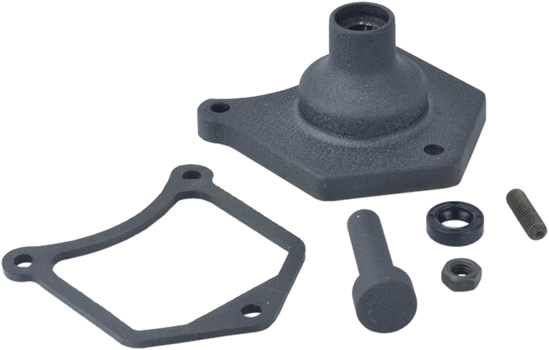 End Cover - Solenoid/Starter Button - Black Wrinkle
