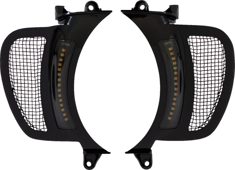 LED Vent Insert - Amber/White - Black w/ Black Mesh