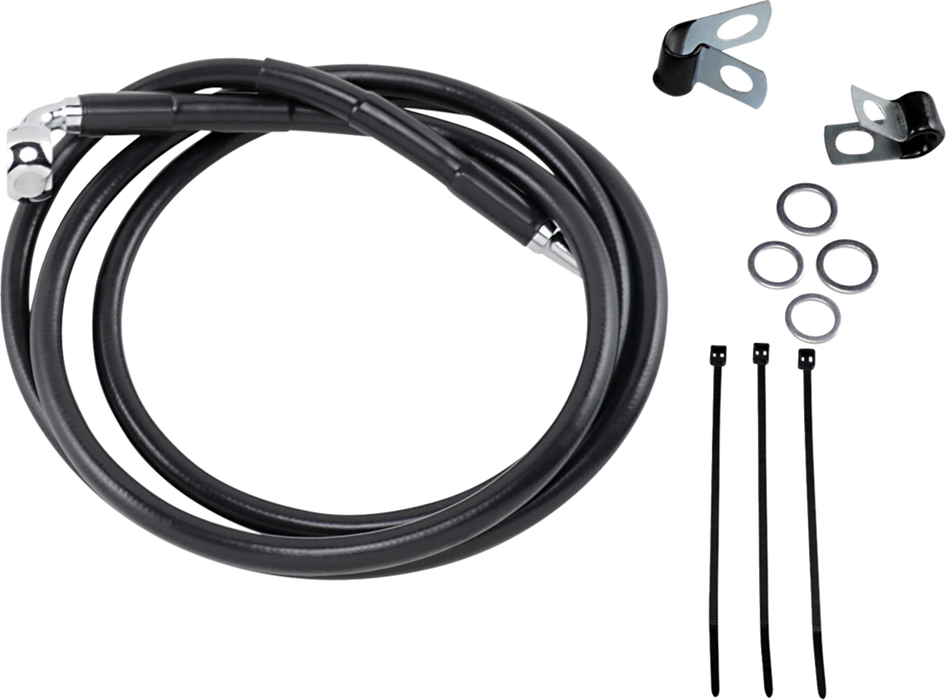 Brake Line - Front - Black - +6"
