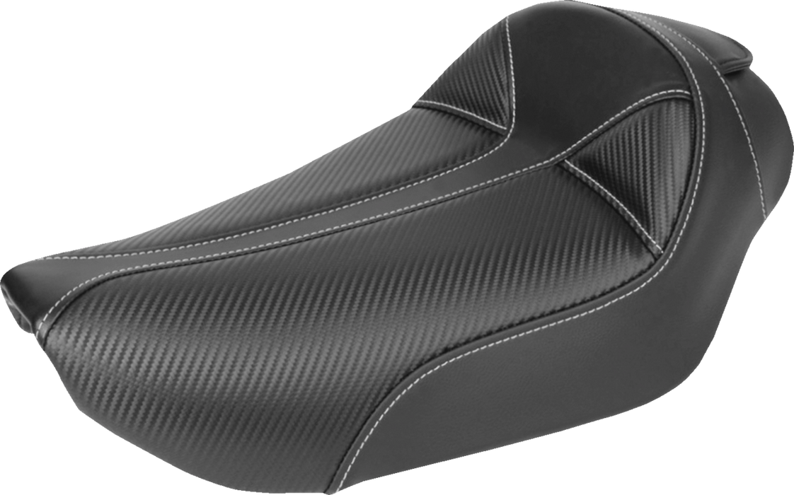 Dominator Solo Seat - w/o Backrest- Black w/ Gray Stitching - FXD/WG '96-'03