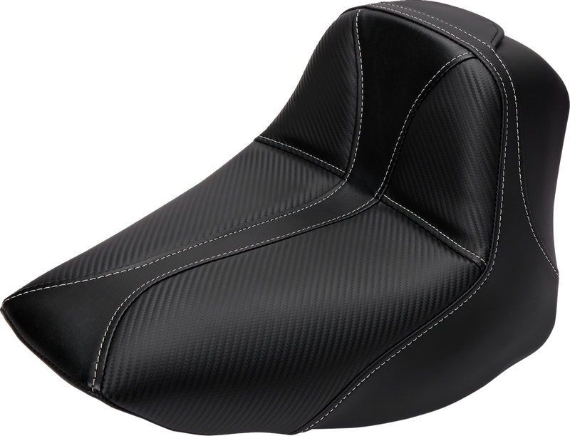 Dominator Solo Seat - w/o Backrest - Black w/ Gray Stitching - FLSTC/N '06-'17