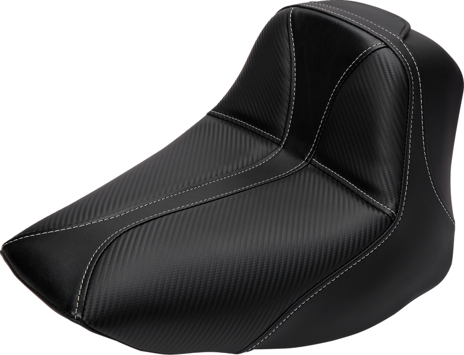 Dominator Solo Seat - w/o Backrest - Black w/ Gray Stitching - FLSTC/N '06-'17