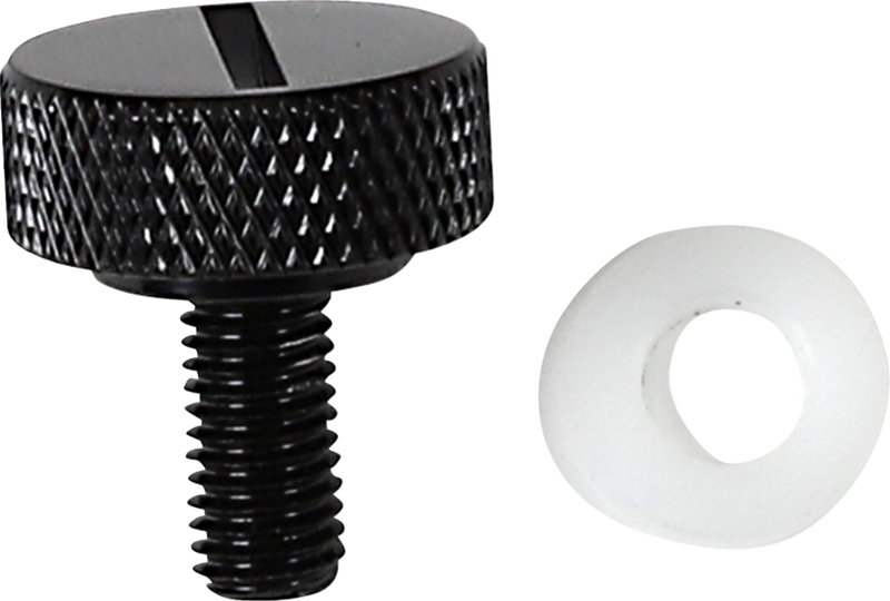 Seat Knob - Slotted - Black - 1/4"-28