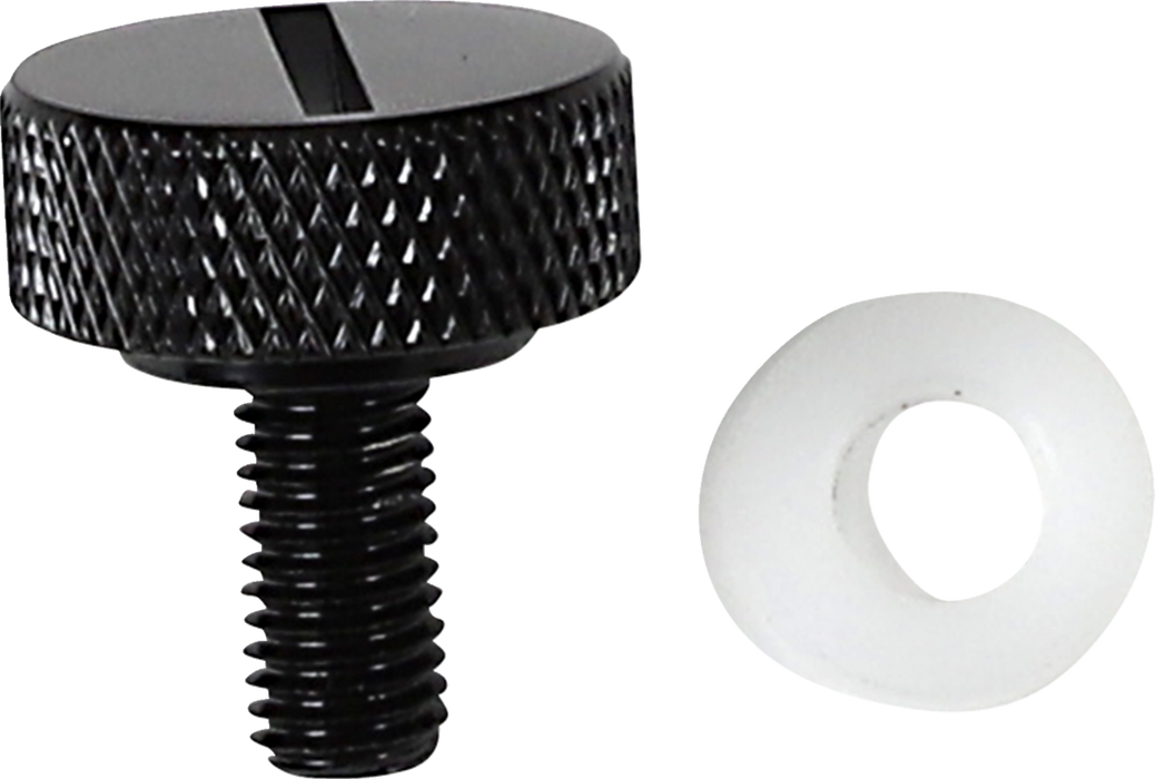 Seat Knob - Slotted - Black - 1/4"-28