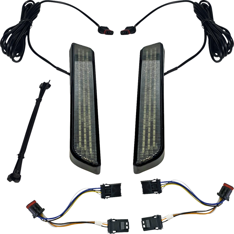 LED Fork Light - Smoke - Black