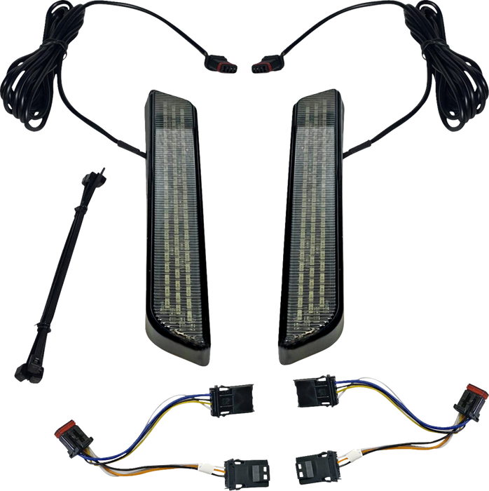LED Fork Light - Smoke - Black