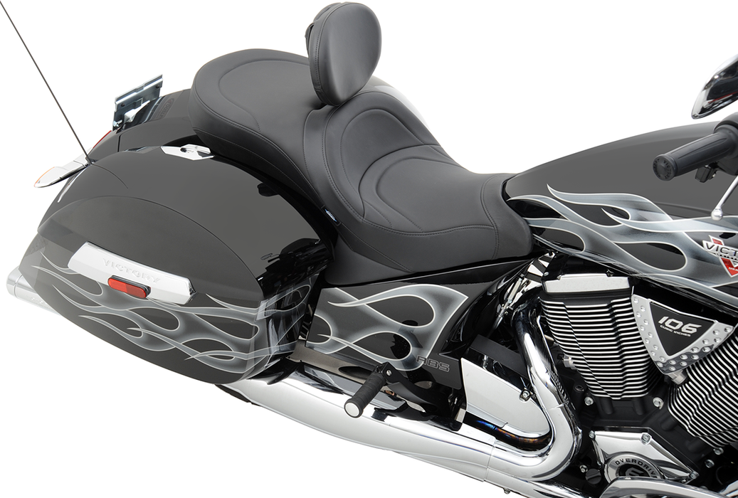 Low-Profile Touring Seat - Mild Stitch - Black - Victory '10-'15