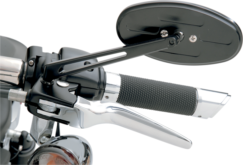 Mirror - Stealth II - Side View - Oval - Black