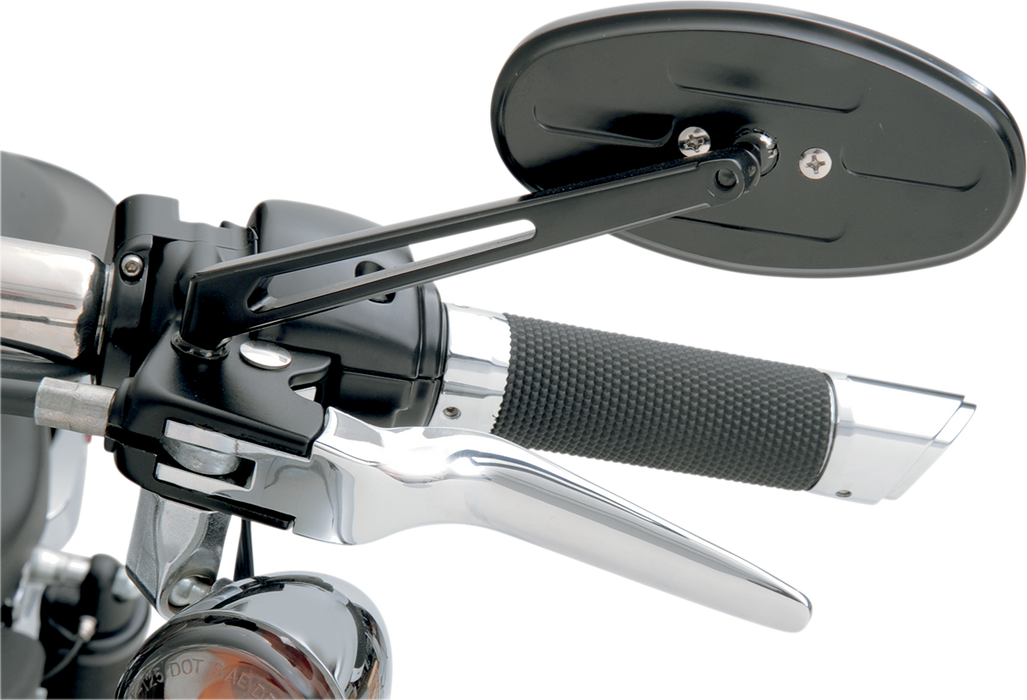 Mirror - Stealth II - Side View - Oval - Black
