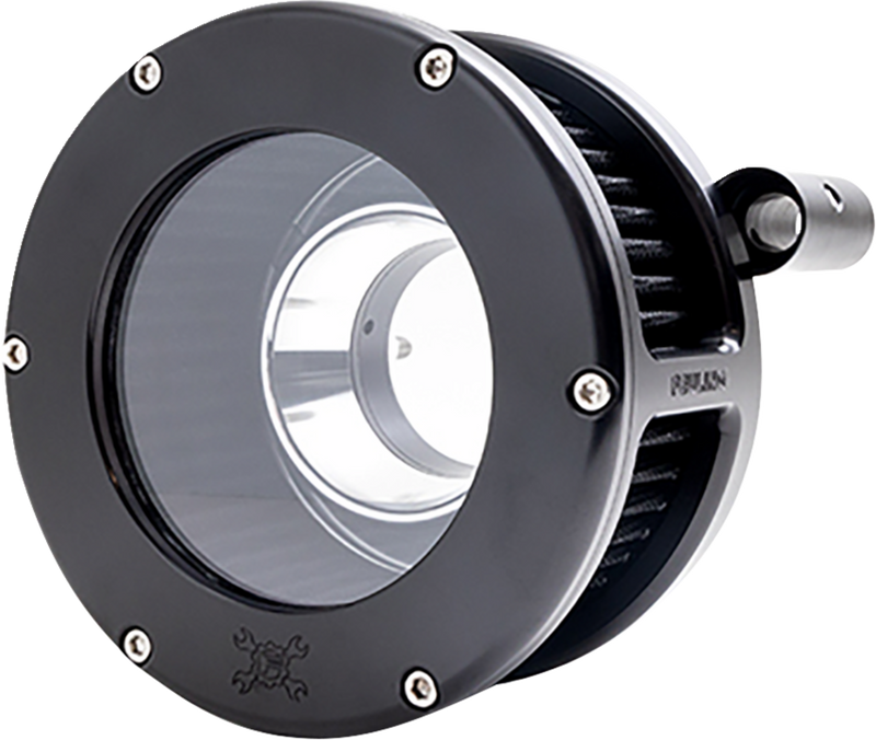 BA Air Cleaner Kit - Black/Clear with Black Filter - Twin Cam