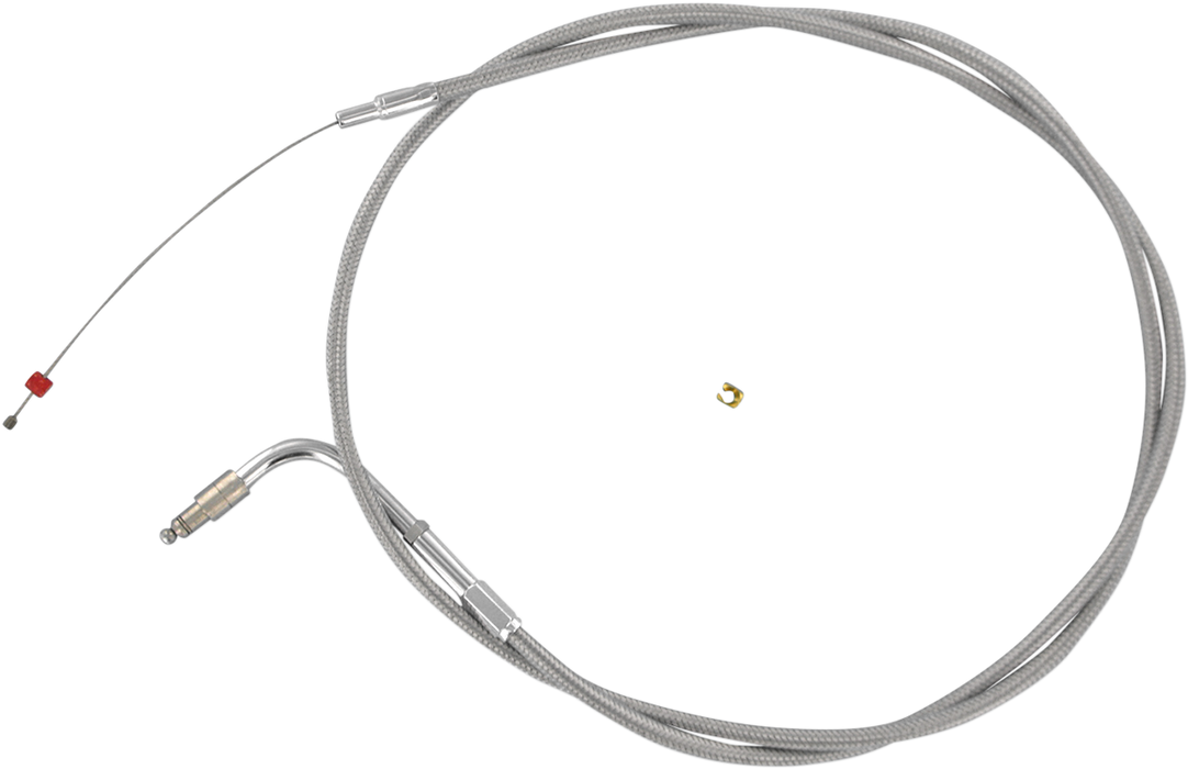 Stainless Steel Throttle Cable - +6" - '02-'07 Touring