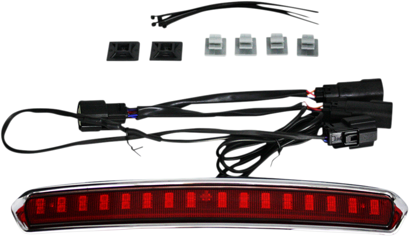 Tour Pack Lid Light - Chrome/Red
