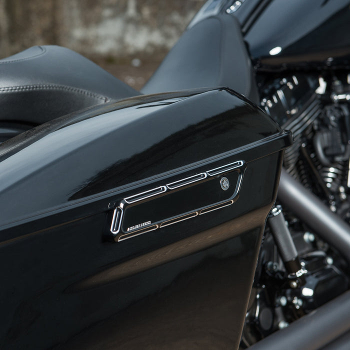 Beveled® Saddlebag Latch Covers, Black 14-2023 FLT