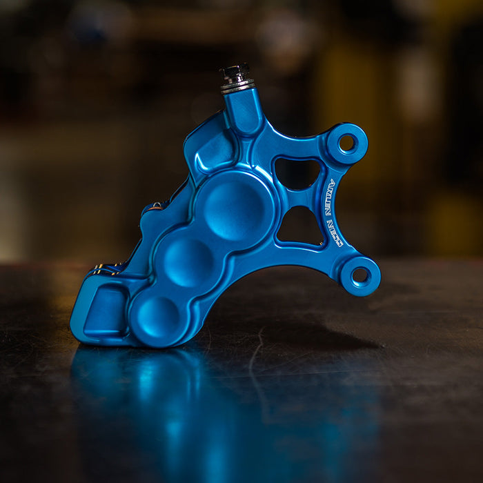 Calipers Blue Color 6-Piston Differential Bore Brake Calipers, 14
