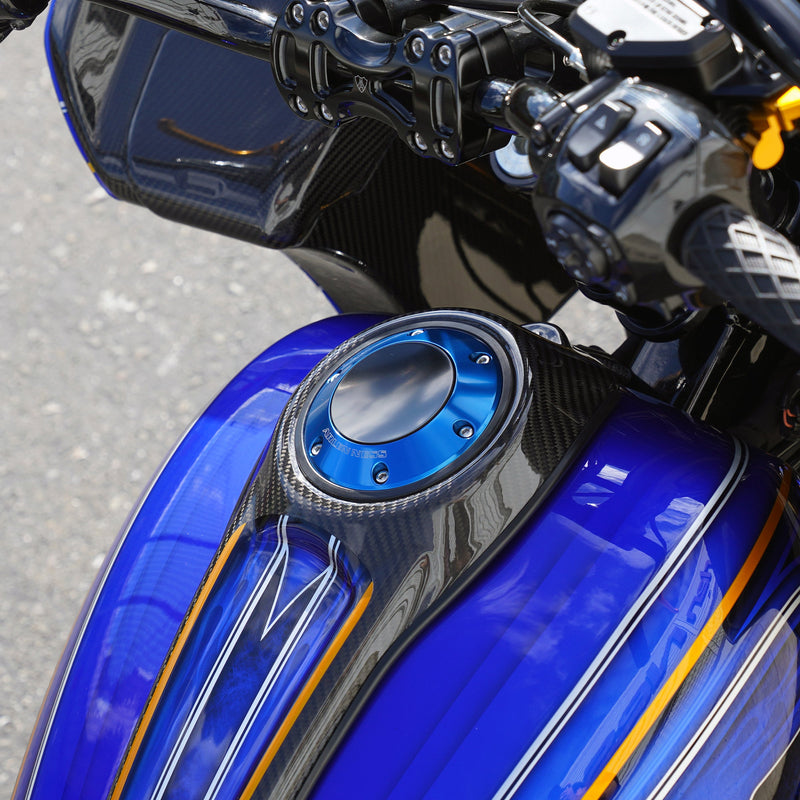 Pop-Up Gas Caps for 2024-up Touring, Blue