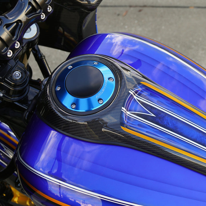 Pop-Up Gas Caps for 2024-up Touring, Blue