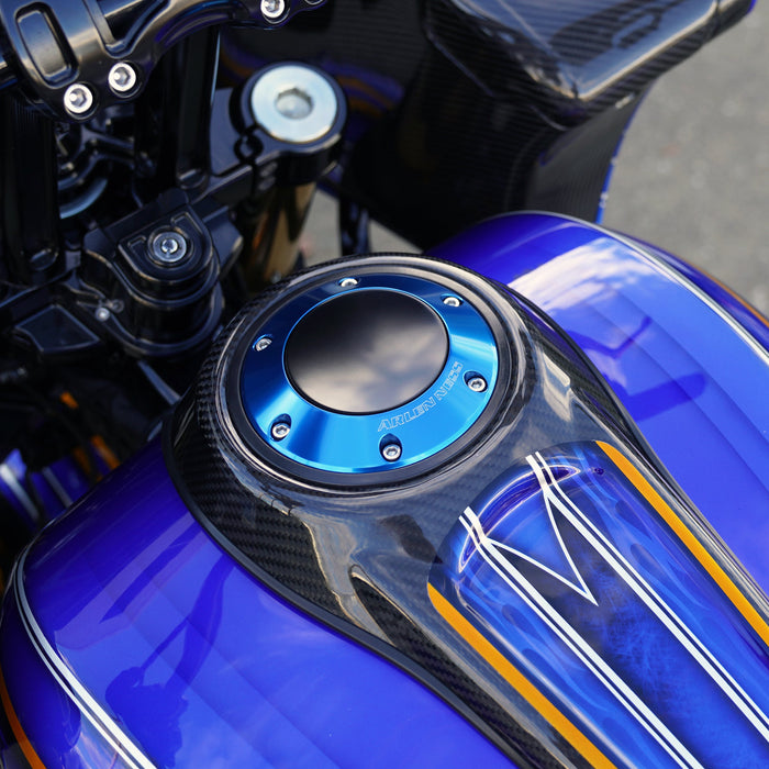 Pop-Up Gas Caps for 2024-up Touring, Blue