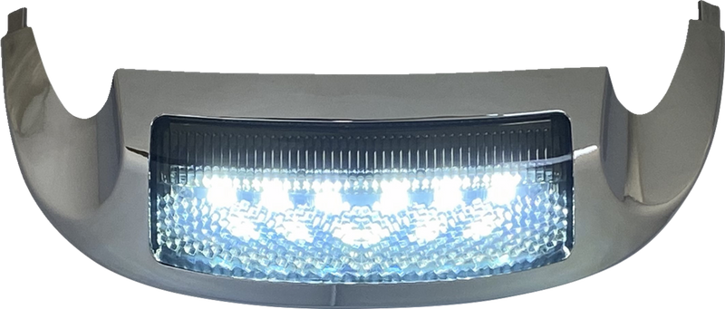 LED Front Fender Tip - White LED/Smoke Lens - Chrome