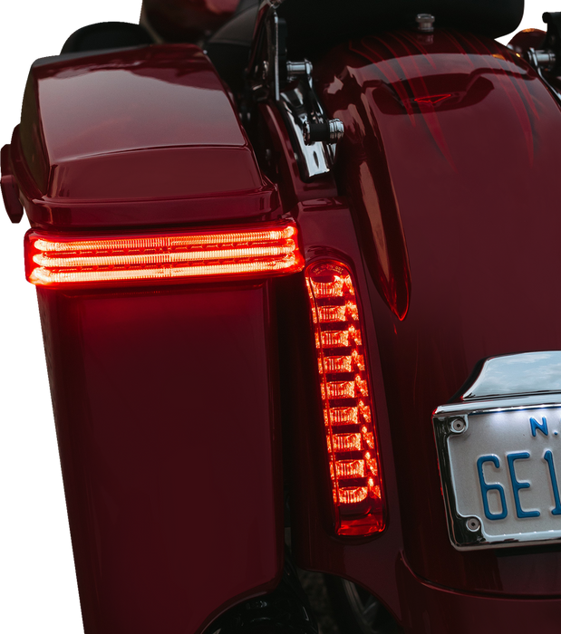 Saddlebag LED Lights - Sequential - Black/Red