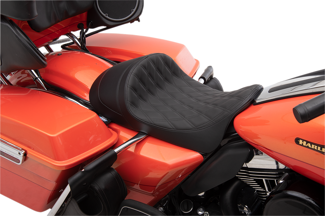 Forward Low Solo Seat - Diamond - Black Stitching - FL '08-'23